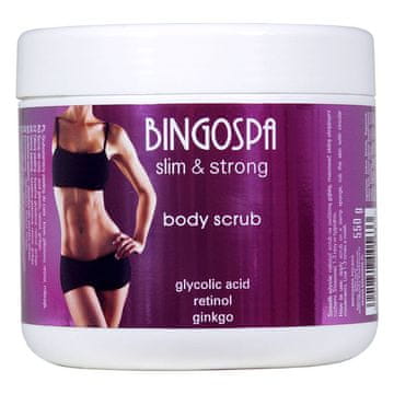 shumee Piling za telo z glikolno kislino, retinolom in ginkom Bingospa Slim & Strong