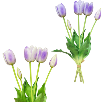 shumee Sivkasti tulipani - Šopek iz kavčukovca s tulipani 39 cm Real Touch barva 18