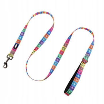 shumee Povodec za pse kratek 1,5 m barvit urbani tradicionalni buldog huggy doggy M
