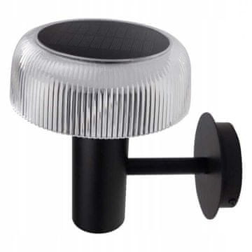 shumee Solarna + USB LED fasadna svetilka 2 v 1 IP44 SOE-16BT s prozornim senčnikom