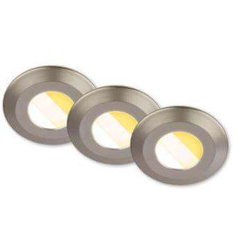 BRILONER Vgradne LED svetilke 3x4,9W IP44, zatemnljive, spremenljive barve, kopalnica