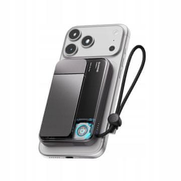 shumee Sharge Ice Mag 3 prenosna baterija MagSafe 10000mAh 20W USB C črna brezžična