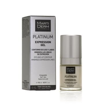 Martiderm MartiDerm Platinum Expression gel za nego predela okoli oči in ustnic, 15 ml