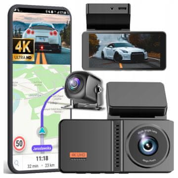 Save Avtomobilska kamera snemalnik videa snemalnik videa za vzvratni pogled 4K 2K