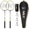 NILS NRZ204-1 aluminij / badminton SET 2 raketi + 3 shuttle + pokrovček za žogice