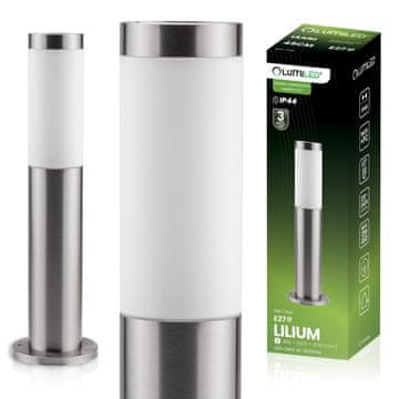 LUMILED Zunanja vrtna svetilka E27 INOX POST 45cm Lilium