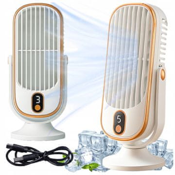 shumee Namizni ventilator, stoječi ventilator s 5 hitrostmi, zmogljiv 4000 mAh USB
