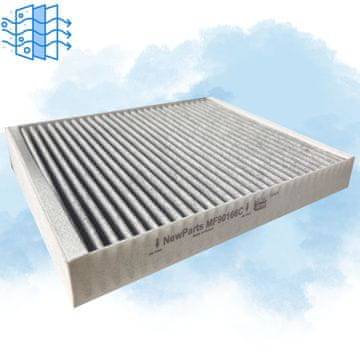 shumee Filter kabine MF90166C z ogljikom Buick Cadillac Chevrolet Opel zami K1223A
