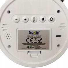 Izoxis Retro elektronska budilka LED glasen alarm tiho delovanje Datum Temperatura