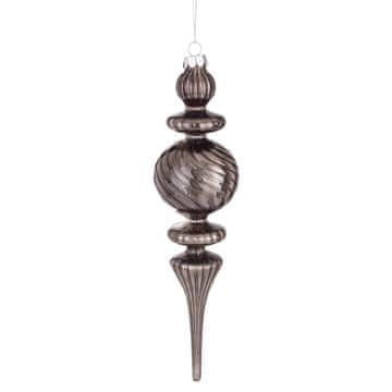 Steklena kroglica Laura, siva, 25x6x6 cm