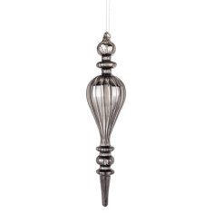 Steklena kroglica Laura, srebrna, 26x6x6 cm