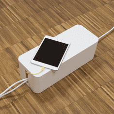 shumee Organizator kablov LogiLink Cable Box 407×157×133 mm bela posoda za trakove