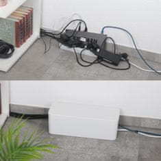 shumee Organizator kablov LogiLink Cable Box 407×157×133 mm bela posoda za trakove