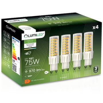 LUMILED 4x G9 LED kapsulna žarnica 10W = 75W 970lm 4000K nevtralna 360° svetilnost