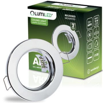 LUMILED Vgradna okrogla halogenska svetilka, kromirana, GU10, MR16, ARDALI