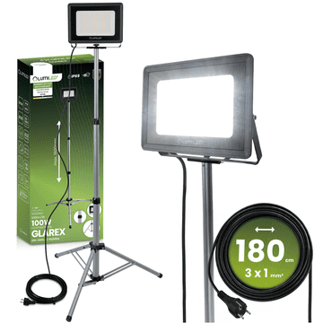 LUMILED LED halogenska reflektorska žarnica 1X100W na stojalu GLAREX 4000K