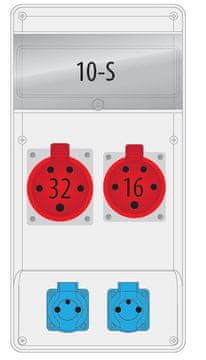 Pawbol R-BOX tanka stikalna omarica 1x16A/5P 1x32A/5P 2x230V 10S - B.slim-10S-3BR