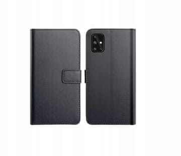 shumee YNMEacc usnjen preklopni ovitek s predali za Samsung Galaxy S21 črne barve