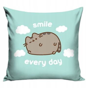 Carbotex Pusheen Licensed prevleka za vzglavnik z muckom, mint, dekorativna za sobo
