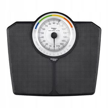 Webber Klasična mehanska analogna kopalniška tehtnica do 180 kg, črna, Webber BMI
