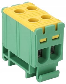 Tracon Electric KONEKTOR ZA TIRNICO Rumeno-zelen 2 x 1,5 -16mm² 85 A TRACON FLEAL-16/2ZS