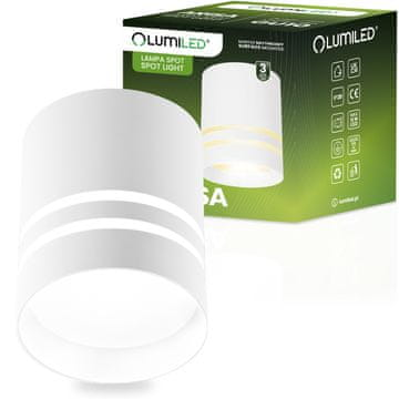 LUMILED Nadometna halogenska žarnica ARISA GU10 okrogla bela 80 mm