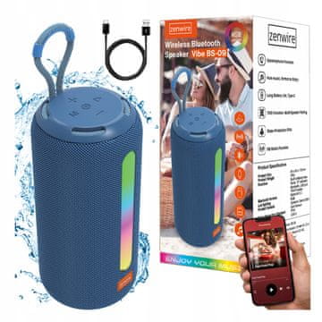 INNA Bluetooth zvočnik, prenosni brezžični FM radio, stolp, boombox, MP3, 26 W