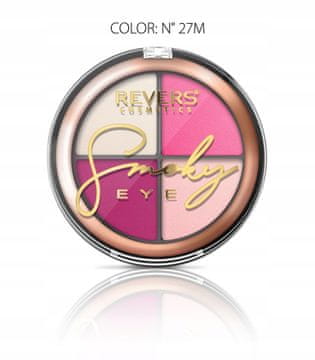 REVERS Paleta senčil za oči Revers Smoky, 27 barv, 9 barv, permanentno stisnjeno