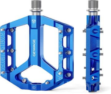 shumee Kolesarska pedala Gewage Blue Aluminum Platform 3 s 3 zatesnjenimi ležaji
