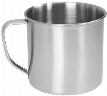 shumee Velika jeklena skodelica 10 CM z ročajem 620ml iz nerjavečega jekla