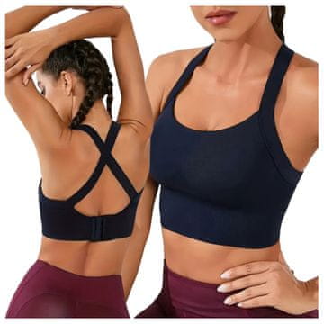 Mona Športni modrček, fitnes modrček, top za trening, ženski M, mehak, udoben