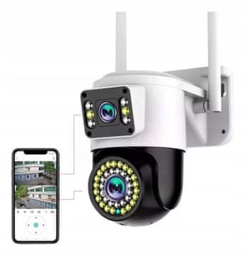 shumee Dvojna IP pametna wifi kamera zunanja vrtljiva 4K 4MPX zaznavanje alarma