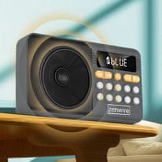 ZENWIRE Mini FM radio Bluetooth prenosni brezžični kuhinjski zvočnik na baterije