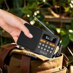 ZENWIRE Mini FM radio Bluetooth prenosni brezžični kuhinjski zvočnik na baterije