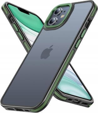 shumee PuyaTeya ovitek za iPhone 11, odporen proti udarcem, prosojen, črn/zelen
