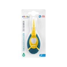 AKUKU Zobna ščetka Akuku A0157 0-2 leti z zobnimi konicami, temno modro-rumena
