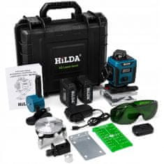 shumee Hilda laserski nivelir 16 linij križni laser 4D PRO + stativ 1,6 m