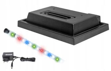 shumee Pokrov za akvarij 40x25 črne barve + polnospektralna LED osvetlitev 5630