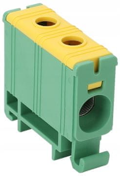 Tracon Electric Rumeno-zelen konektor zbiralke 1 x 2,5-35 mm² 135 A tracon fleal-35/1ZS