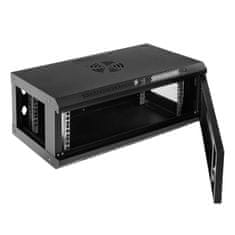 NETBERG 19" 4U 240x600x350 Rack omarica, viseča, perforirana vrata, črna N