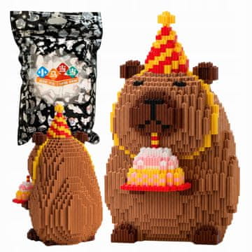 shumee Komplet gradbenih kock Capybara Cake Rojstnodnevna figurica 3185 kosov.