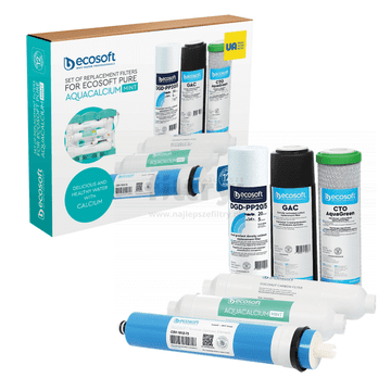 Ecosoft Ecosoft Pure Aquacalcium Mint. Komplet 5 kartuš + membrana. CHV6PUREMAC