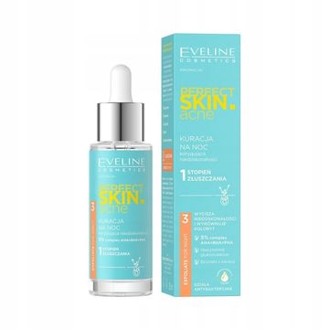 Eveline Cosmetics Eveline Perfect Skin Acne - nočna nega proti aknam s 5% kislinami 30 ml