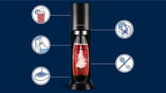SodaStream Gazirana voda Sodastream MIX + CO2 kartuša, steklenica 1L, 430ml, črna