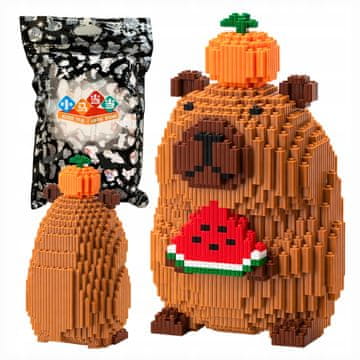 shumee Kapibara z gradbenimi bloki lubenice 3084el 3D model velika figura DIY