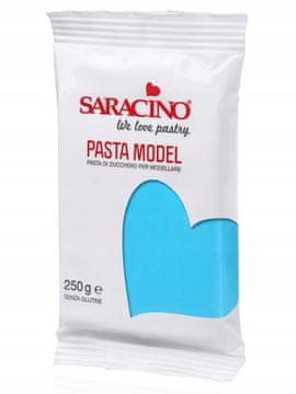 Saracino Sladkorna pasta za ustvarjanje figuric, modra Saracino, 250 g, Italija