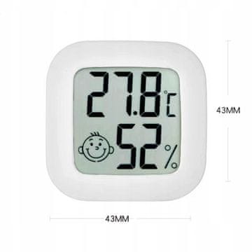 shumee Senzor temperature in vlažnosti, bel LCD 1,5-palčni, sobni, NI pametni