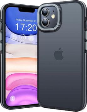 shumee PuyaTeya ovitek za iPhone 11, odporen proti udarcem, prosojen črno/siv