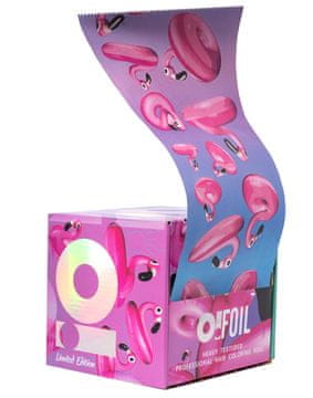 STYLETEK O! tools reliefna folija z žlebljenim vzorcem roza flamingo 100 metrov