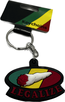 shumee Obesek za ključe z motivom cigarete Rasta - eleganten obesek za ključe